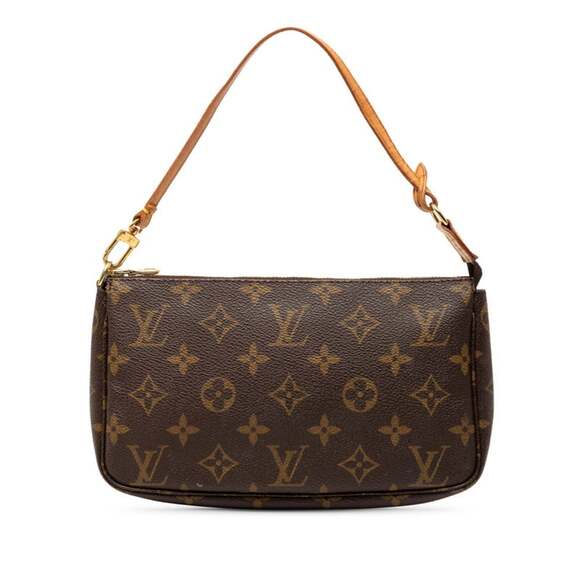 Louis Vuitton Handbags - LOUIS VUITTON Authentic Brown Monogram Leather Pochette Shoulder Bag